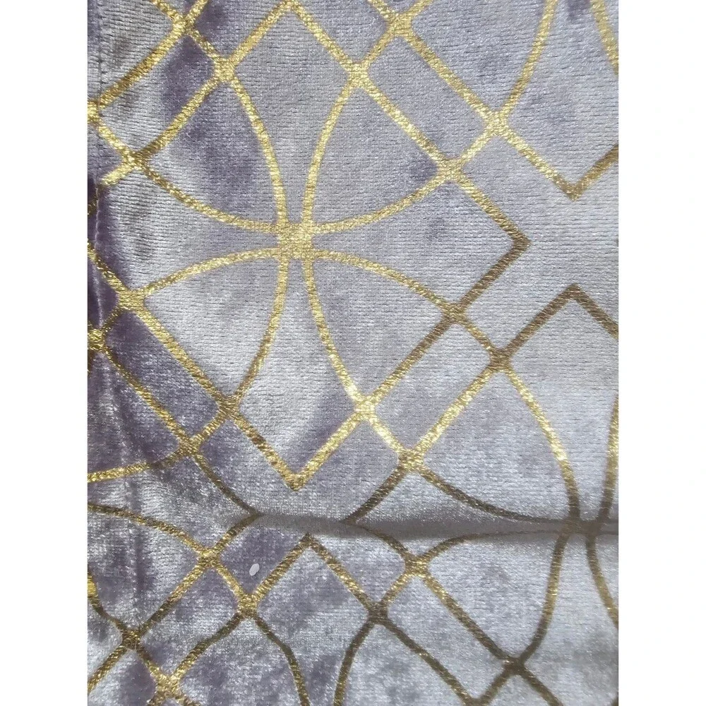 Madison Park Velvet Pillow Shams Set 2 Lavender Gold 20x26 Glam Geometric